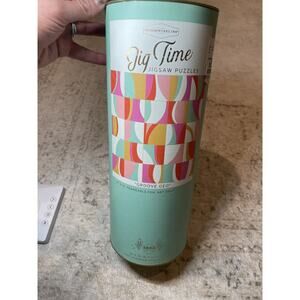 Jig Time 1000 Piece Jigsaw Puzzle Groove Geo by DesignWorks w Foil Art Print NEW